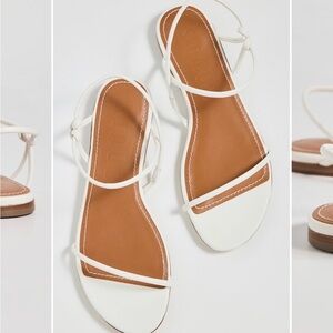 Staud White Leather Laurel Sandals Size 41